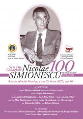 Poster commemorating the centenary of Professor Nicolae Simionescu